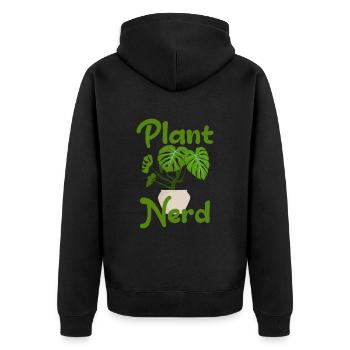 Nerd des plantes - Veste à capuche bio Premium Unisexe - noir - Dos - Nico (187cm)