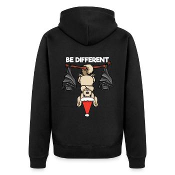 Soyez différent Chauve-souris Labrador Père Noël - Veste à capuche bio Premium Unisexe - noir - Dos - Nico (187cm)