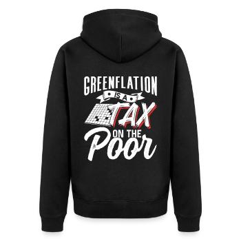 L’inflation verte est une taxe pour les pauvres Vert - Veste à capuche bio Premium Unisexe - noir - Dos - Nico (187cm)