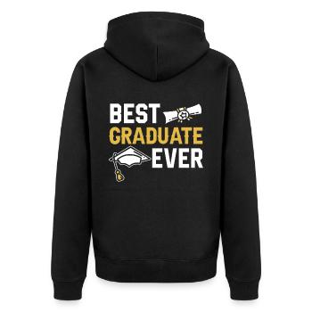Meilleur diplômé jamais diplômé - Veste à capuche bio Premium Unisexe - noir - Dos - Nico (187cm)
