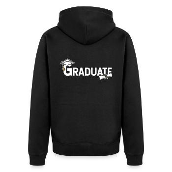 Célébration de remise des diplômes des diplômés - Veste à capuche bio Premium Unisexe - noir - Dos - Nico (187cm)
