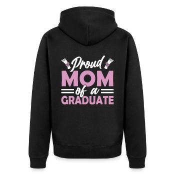 Fière mère d’un diplômé diplômé - Veste à capuche bio Premium Unisexe - noir - Dos - Nico (187cm)