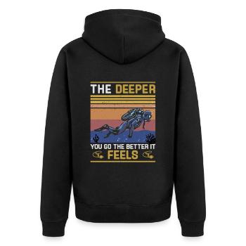 Cadeau de plongée sous-marine Plongeur sous-marin - Veste à capuche bio Premium Unisexe - noir - Dos - Nico (187cm)