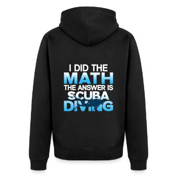 Sporttauchen Geschenk Unterwasser Sporttaucher - Unisex Premium Bio Zip Hoodie - Schwarz - Hinten - Nico (187cm)