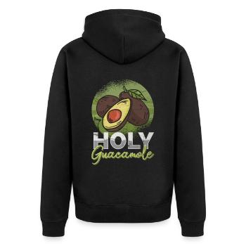 Guacamole Vegetarian Mexican Avocado Liebhab - Unisex Premium Organic Zip Hoodie - black - Back - Nico (187cm)