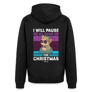 Gambler Cadeau Gamer Jeux de Noël - Veste à capuche bio Premium Unisexe - noir - Dos - Nico (187cm)