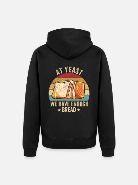 Funny bread baker - Unisex Premium Organic Zip Hoodie - black