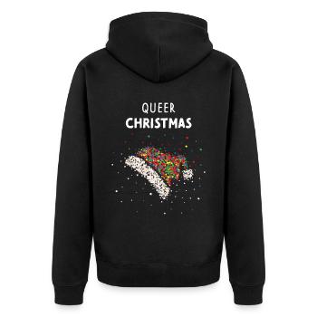 Chapeau de Noël queer LGBTQ Pride - Veste à capuche bio Premium Unisexe - noir - Dos - Nico (187cm)