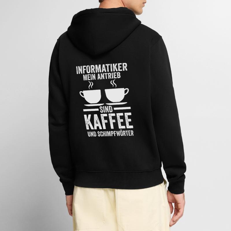 Programmierer Kaffee Informatiker Informatik Unisex Premium Bio Zip Hoodie