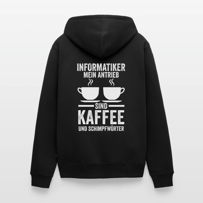 Programmierer Kaffee Informatiker Informatik Unisex Premium Bio Zip Hoodie