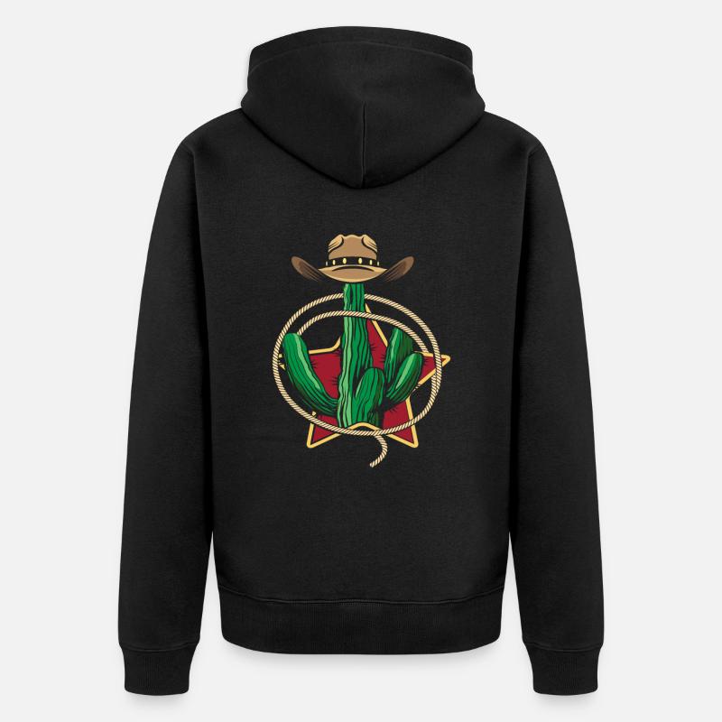 Cactus de l’Ouest - Veste à capuche bio Premium Unisexe - noir