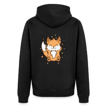 Fuchs est heureux Zoo Tier Natur Umwelt - Veste à capuche bio Premium Unisexe - noir - Dos - Nico (187cm)