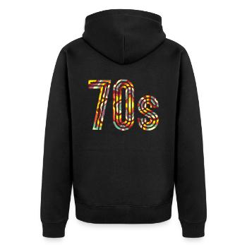 Retro 70's 1970 Vintage Seventies Party 1970s - Veste à capuche bio Premium Unisexe - noir - Dos - Nico (187cm)