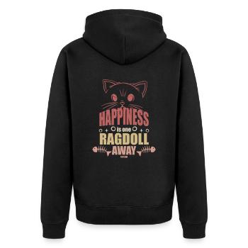 drôle de ragdoll disant - Veste à capuche bio Premium Unisexe - noir - Dos - Nico (187cm)