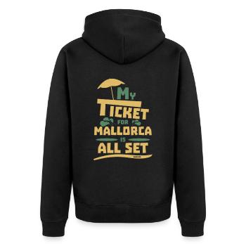 Majorque Vacances d’été Îles Baléares - Veste à capuche bio Premium Unisexe - noir - Dos - Nico (187cm)