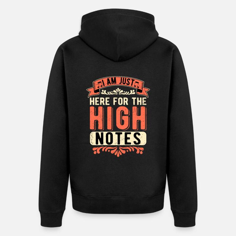 Opernsänger Opera Singer Tenor High Notes - Unisex Premium Bio Zip Hoodie - Schwarz