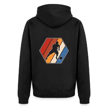Football Rétro - Veste à capuche bio Premium Unisexe - noir - Dos - Nico (187cm)