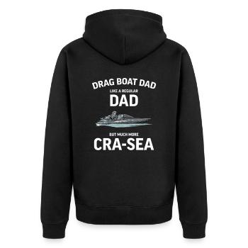 Drag Boat Racing I Drag Boat Driver Speedboat - Unisex Premium Bio Zip Hoodie - Schwarz - Hinten - Nico (187cm)