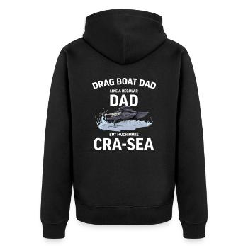 Drag Boat Racing I Drag Boat Driver Speedboat - Unisex Premium Bio Zip Hoodie - Schwarz - Hinten - Nico (187cm)