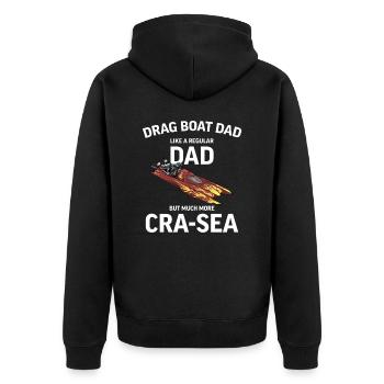 Drag Boat Racing I Drag Boat Driver Speedboat - Unisex Premium Bio Zip Hoodie - Schwarz - Hinten - Nico (187cm)