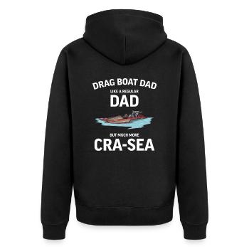Drag Boat Racing I Drag Boat Driver Speedboat - Unisex Premium Bio Zip Hoodie - Schwarz - Hinten - Nico (187cm)