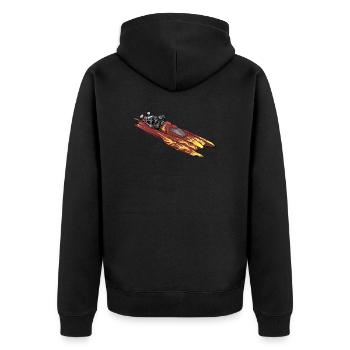 Drag Boat Racing I Drag Boat Driver Speedboat - Unisex Premium Bio Zip Hoodie - Schwarz - Hinten - Nico (187cm)