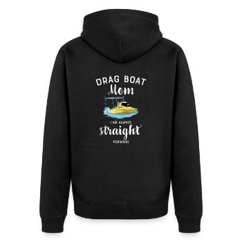 Drag Boat Racing I Drag Boat Driver Speedboat - Unisex Premium Bio Zip Hoodie - Schwarz - Hinten - Nico (187cm)
