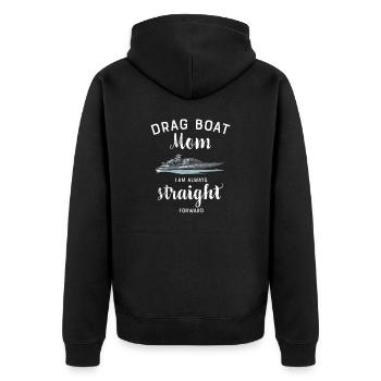 Drag Boat Racing I Drag Boat Driver Speedboat - Unisex Premium Bio Zip Hoodie - Schwarz - Hinten - Nico (187cm)