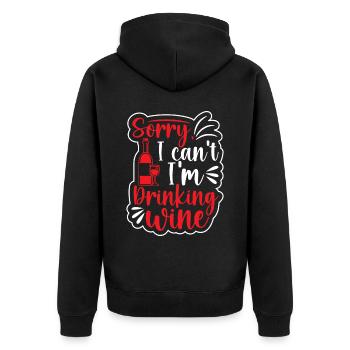 Buveur de vin Amateur de vin Vin Vigneron Vin - Veste à capuche bio Premium Unisexe - noir - Dos - Nico (187cm)