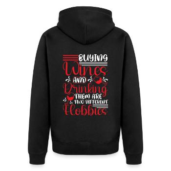 Buveur de vin Amateur de vin Vin Vigneron Vin - Veste à capuche bio Premium Unisexe - noir - Dos - Nico (187cm)