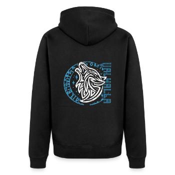 Valhalla Wolf Odin Runes Boussole nordique - Veste à capuche bio Premium Unisexe - noir - Dos - Nico (187cm)