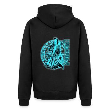 Valhalla Wolf Odin Runes Boussole nordique - Veste à capuche bio Premium Unisexe - noir - Dos - Nico (187cm)