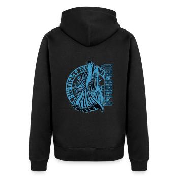 Valhalla Wolf Odin Runes Boussole nordique - Veste à capuche bio Premium Unisexe - noir - Dos - Nico (187cm)