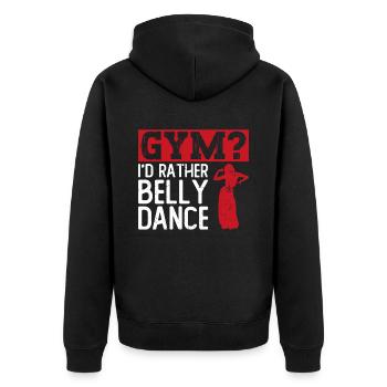 GYMNASE? Je préfère la danse du ventre - Bauchtanz Tänzerin - Veste à capuche bio Premium Unisexe - noir - Dos - Nico (187cm)