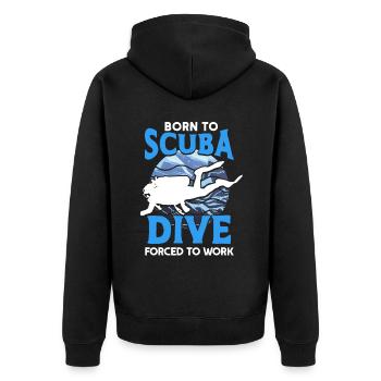 Sporttauchen Geschenk Unterwasser Sporttaucher - Unisex Premium Bio Zip Hoodie - Schwarz - Hinten - Nico (187cm)