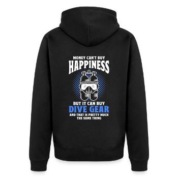Sporttauchen Geschenk Unterwasser Sporttaucher - Unisex Premium Bio Zip Hoodie - Schwarz - Hinten - Nico (187cm)