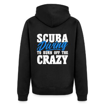 Sporttauchen Geschenk Unterwasser Sporttaucher - Unisex Premium Bio Zip Hoodie - Schwarz - Hinten - Nico (187cm)