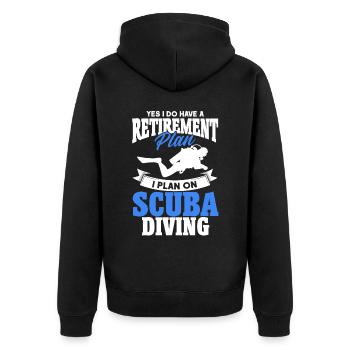 Sporttauchen Geschenk Unterwasser Sporttaucher - Unisex Premium Bio Zip Hoodie - Schwarz - Hinten - Nico (187cm)