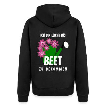 Garten Gärtner Galabauer Witz Galabau - Unisex Premium Bio Zip Hoodie - Schwarz - Hinten - Nico (187cm)