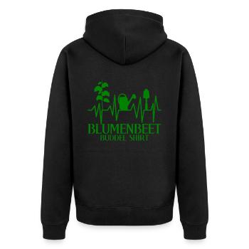 Garten Galabau Gärtner Galabauer - Unisex Premium Bio Zip Hoodie - Schwarz - Hinten - Nico (187cm)