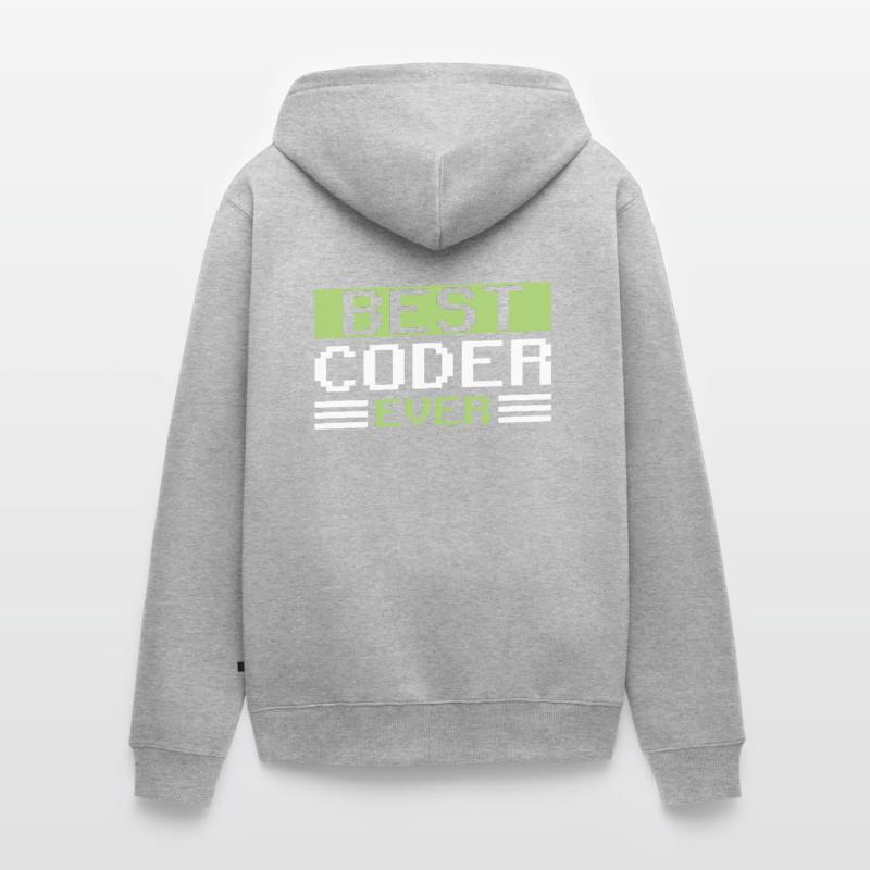 Best Programmer Ever Code Coding Coder Unisex Premium Organic Zip Hoodie