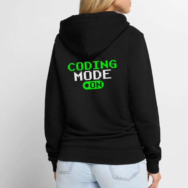 Codeur de codage Mode de programmation A Codeur Veste à capuche bio Premium Unisexe