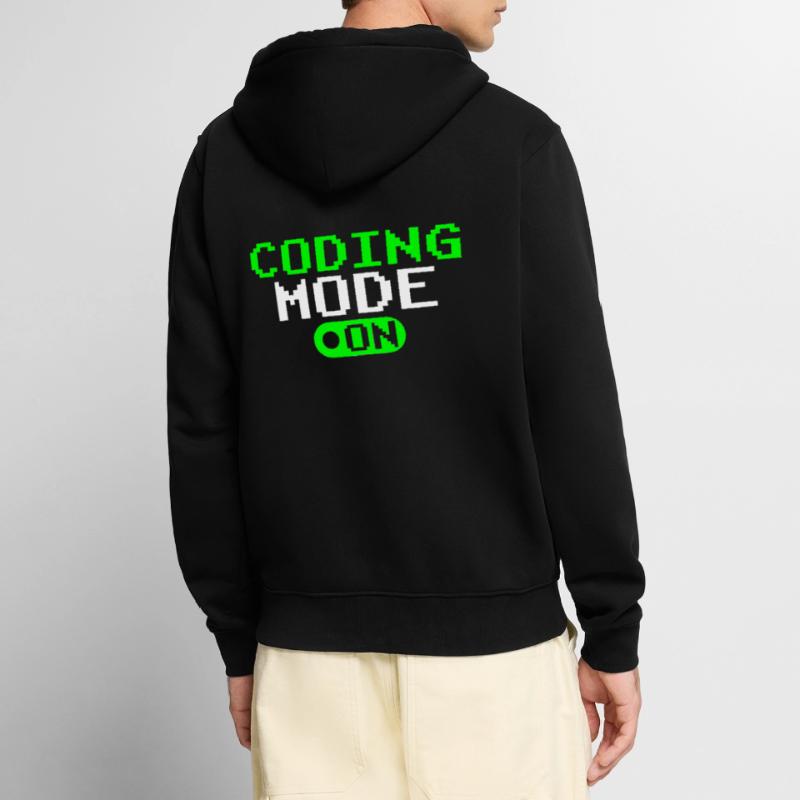 Codeur de codage Mode de programmation A Codeur Veste à capuche bio Premium Unisexe
