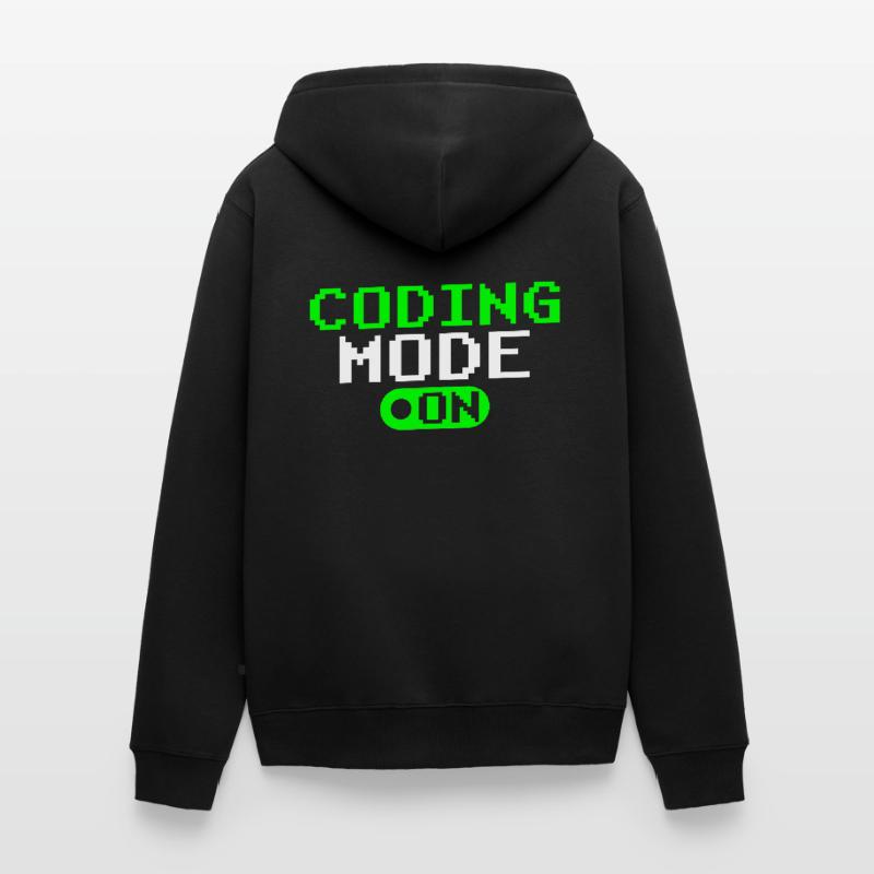 Codeur de codage Mode de programmation A Codeur Veste à capuche bio Premium Unisexe
