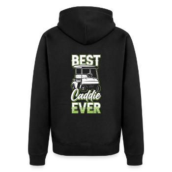 Best Caddy Ever Golfer Golf Golf - Unisex Premium Organic Zip Hoodie - black - Back - Nico (187cm)
