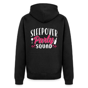 Soirée pyjama Troupe Passez la nuit - Veste à capuche bio Premium Unisexe - noir - Dos - Nico (187cm)