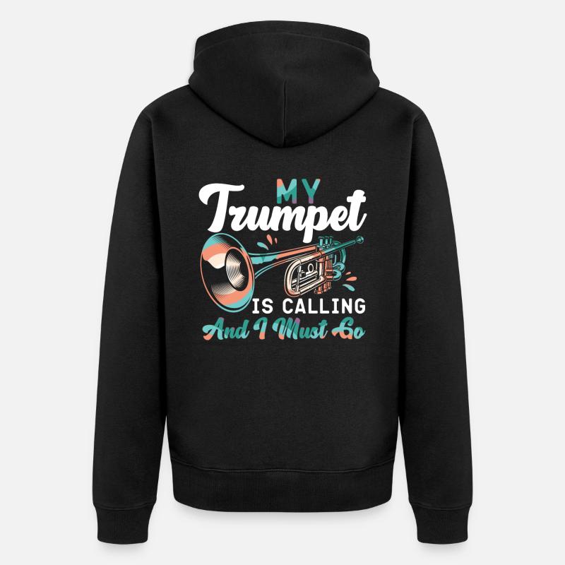 Trompettiste Ma trompette est - Veste à capuche bio Premium Unisexe - noir