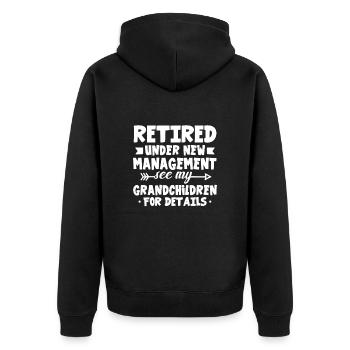 Pension de retraite Pension de pensionné Cadeau de pension de pensionné - Veste à capuche bio Premium Unisexe - noir - Dos - Nico (187cm)