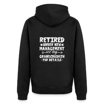 Retraite - Veste à capuche bio Premium Unisexe - noir - Dos - Nico (187cm)