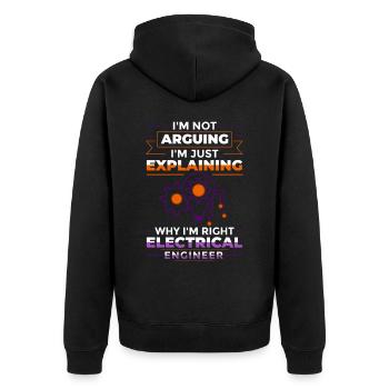 Electrical Engineering Engineer Research Development - Unisex Premium Organic Zip Hoodie - black - Back - Nico (187cm)
